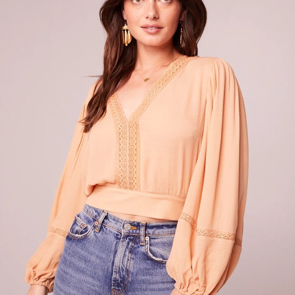 NWT Band of the Free Brie Long Sleeve Top Sold at FREE PEOPLE Size M